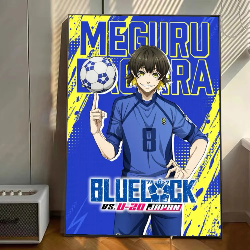 The Egoist’s Playtime: Kawaii Bachira Meguru Cat-Themed Canvas Art