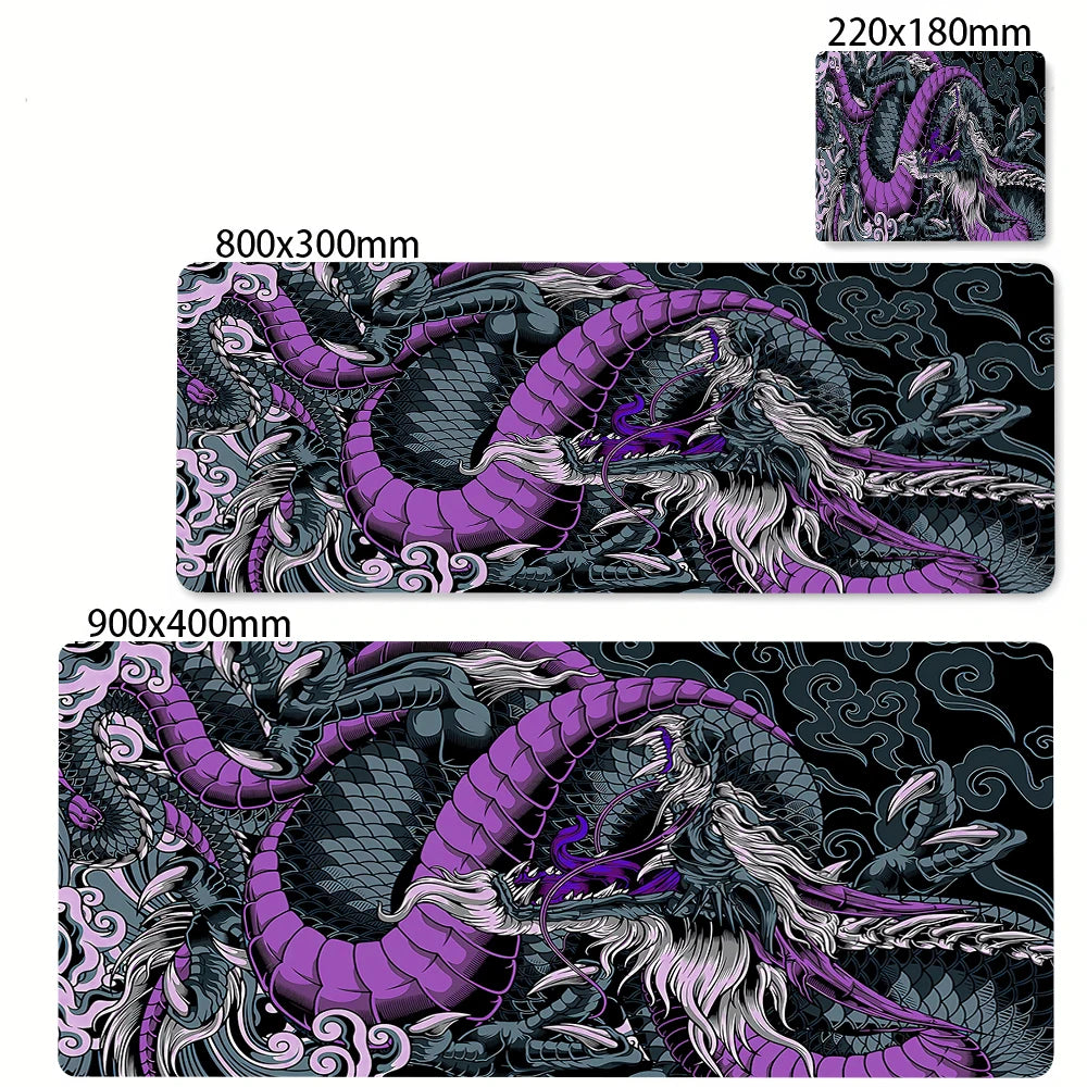 XL Gaming Mouse Pad – Black & White Dragon