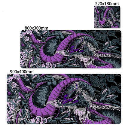 XL Gaming Mouse Pad – Black & White Dragon