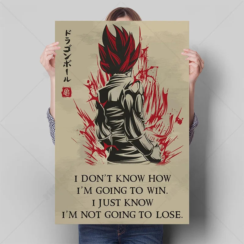 Dragon Ball Z Anime Canvas Poster – Goku & Vegeta Wall Art