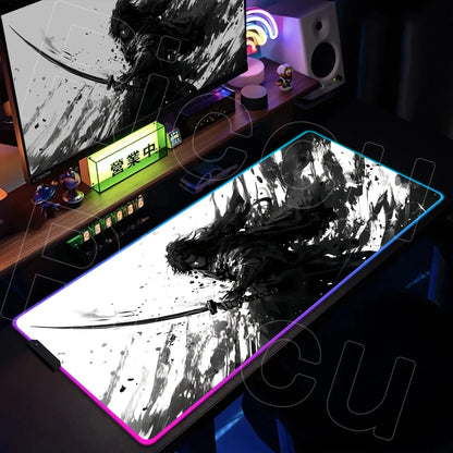 RGB LED Gaming Desk Mat – Large Mouse Pad with Anti-Slip Base