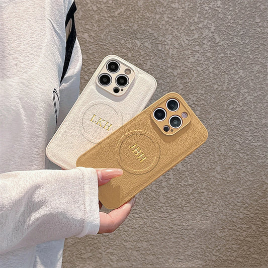 The Monogram Series: Magnetic Custom Leather Case