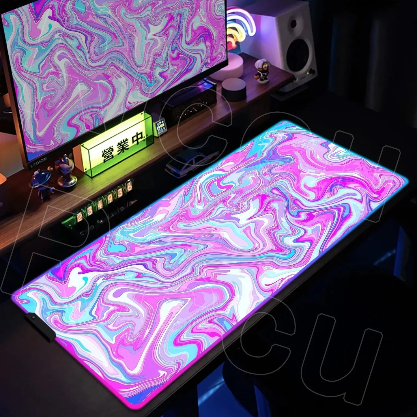 Puzzle Edition: XXL RGB Extended Gaming Desk Mat with Custom LED Lighting