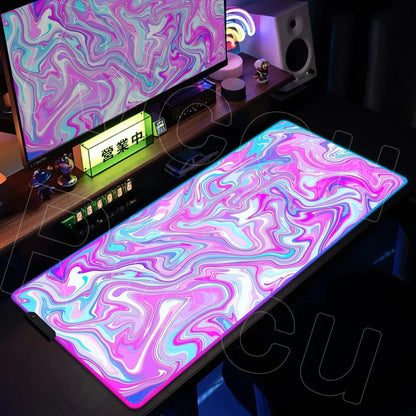 Puzzle Edition: XXL RGB Extended Gaming Desk Mat with Custom LED Lighting