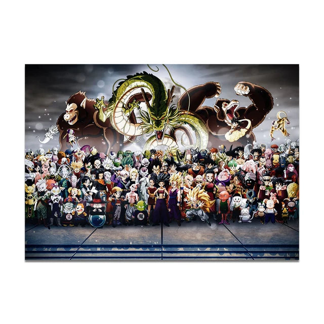 Naruto & Dragon Ball Anime Poster – HD Canvas Wall Art