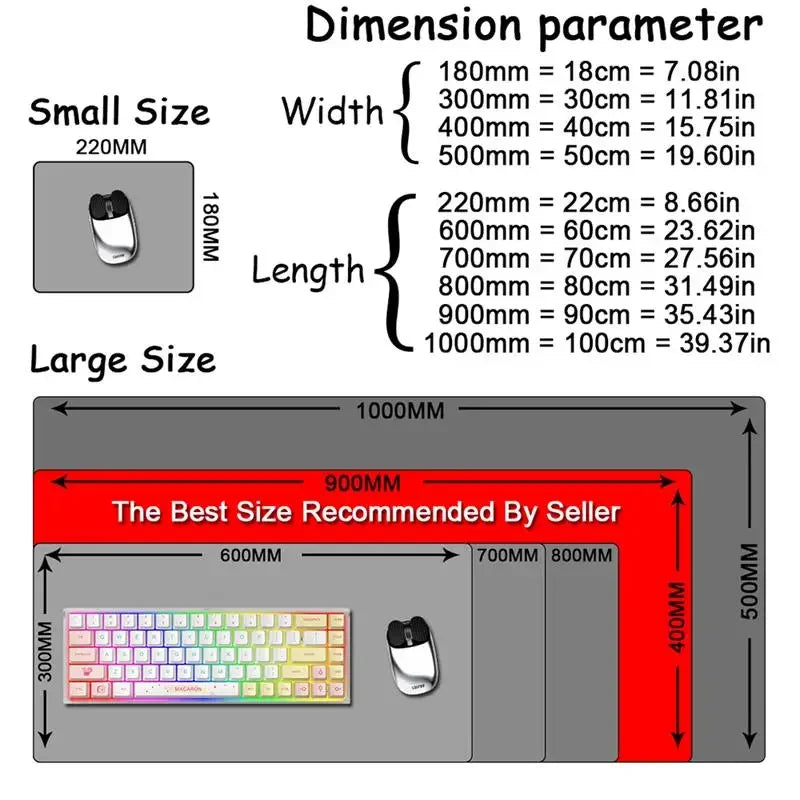 Anime Gaming Mouse Pad – Extended Non-Slip Desk Mat
