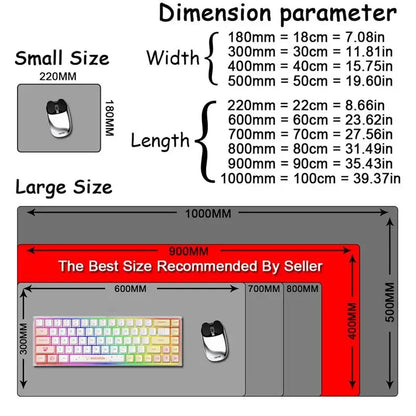 Anime Gaming Mouse Pad – Extended Non-Slip Desk Mat