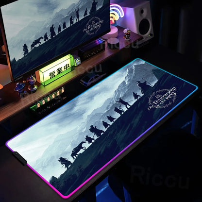 Kingdom Edition: XXL RGB Extended Gaming Desk Mat with Custom LED Lighting