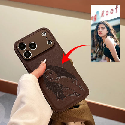 The Engraved Portrait: Custom Line Art Case
