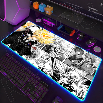 RGB LED Gaming Mouse Pad – XXL Anime Desk Mat with HD Printing