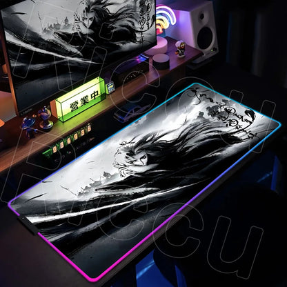 RGB LED Gaming Desk Mat – Large Mouse Pad with Anti-Slip Base