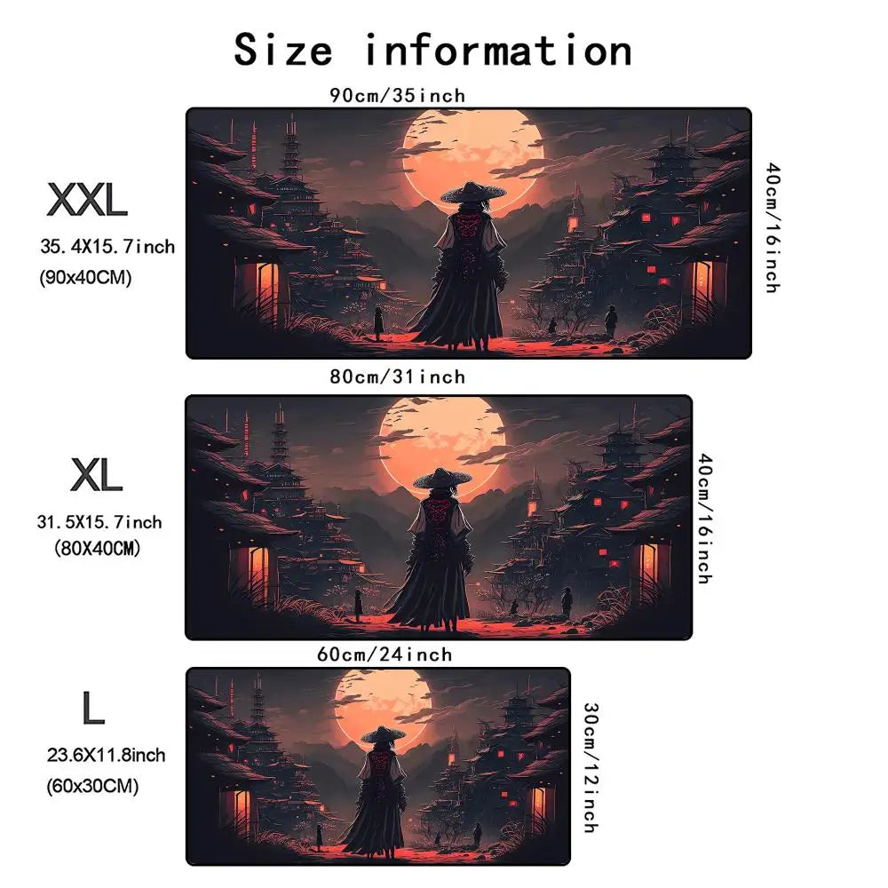 Samurai Warrior XXL Gaming Mouse Pad – Non-Slip Desk Mat