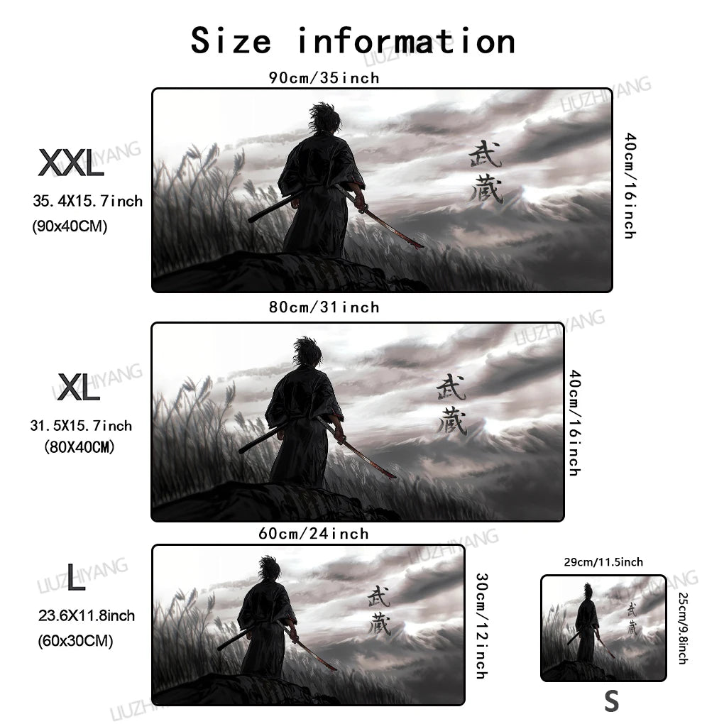 Japanese Samurai XXL Gaming Mouse Pad