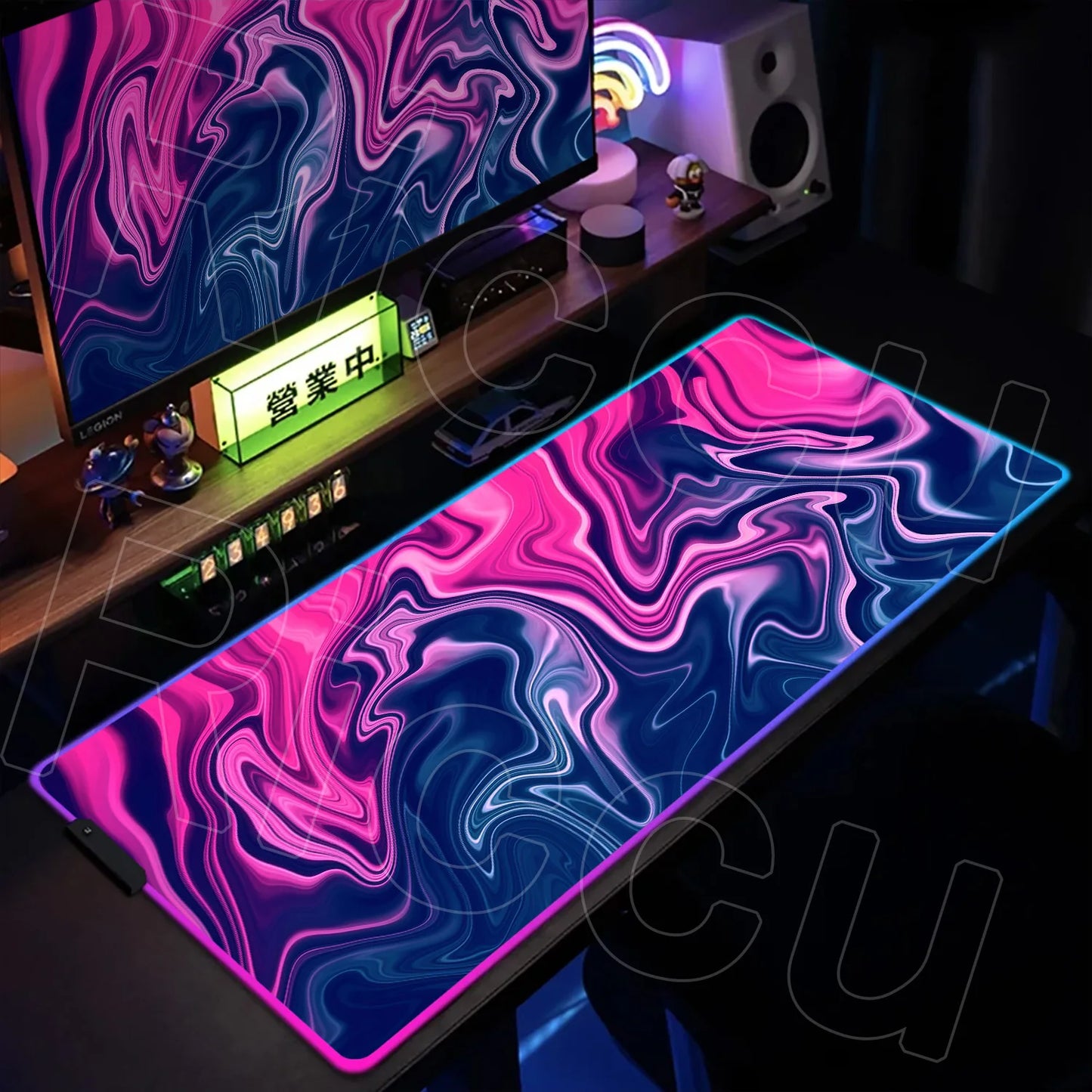 Puzzle Edition: XXL RGB Extended Gaming Desk Mat with Custom LED Lighting