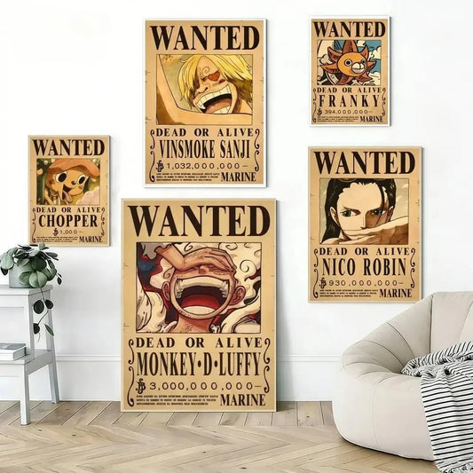 One Piece Wanted Poster Canvas Print