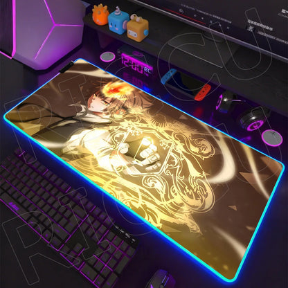 RGB LED Gaming Mouse Pad – XXL Anime Desk Mat with HD Printing
