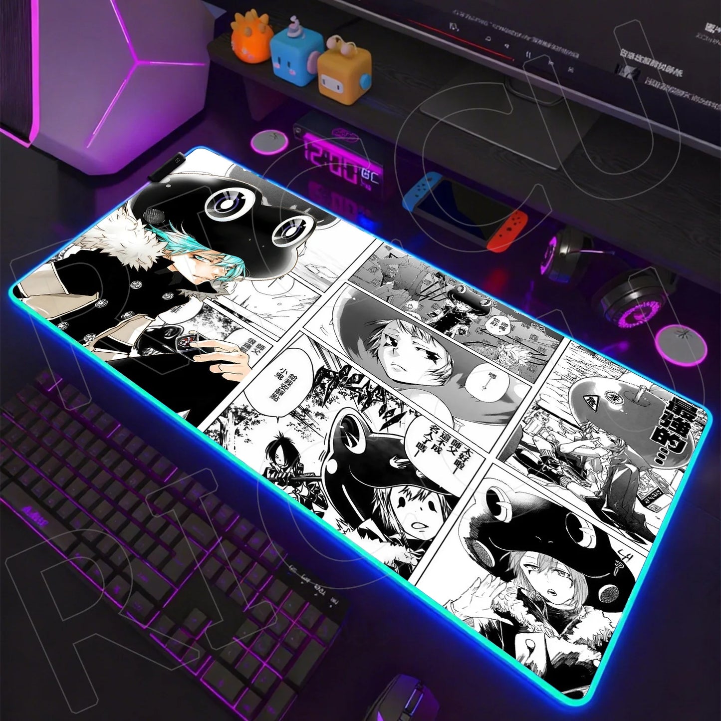 RGB LED Gaming Mouse Pad – XXL Anime Desk Mat with HD Printing