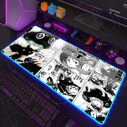 RGB LED Gaming Mouse Pad – XXL Anime Desk Mat with HD Printing