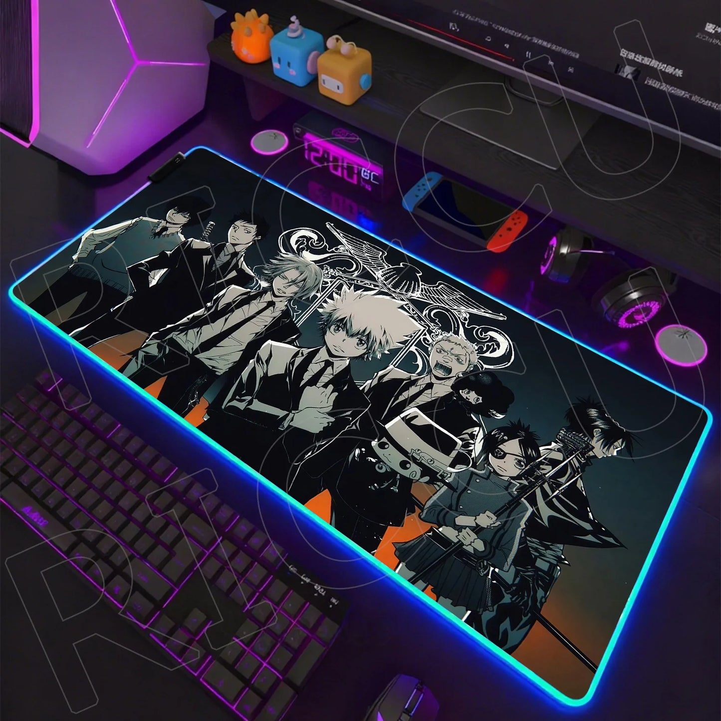 RGB LED Gaming Mouse Pad – XXL Anime Desk Mat with HD Printing
