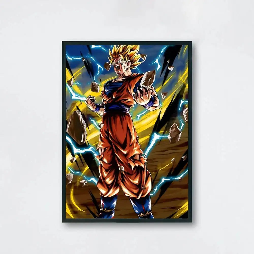 Dragon Ball Anime Canvas Poster – Goku & Vegeta Wall Art