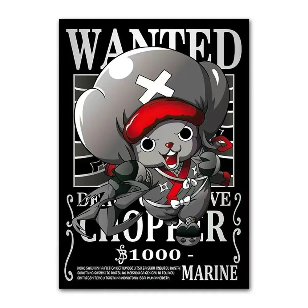 One Piece Anime Canvas Poster – Luffy & Characters Wall Art