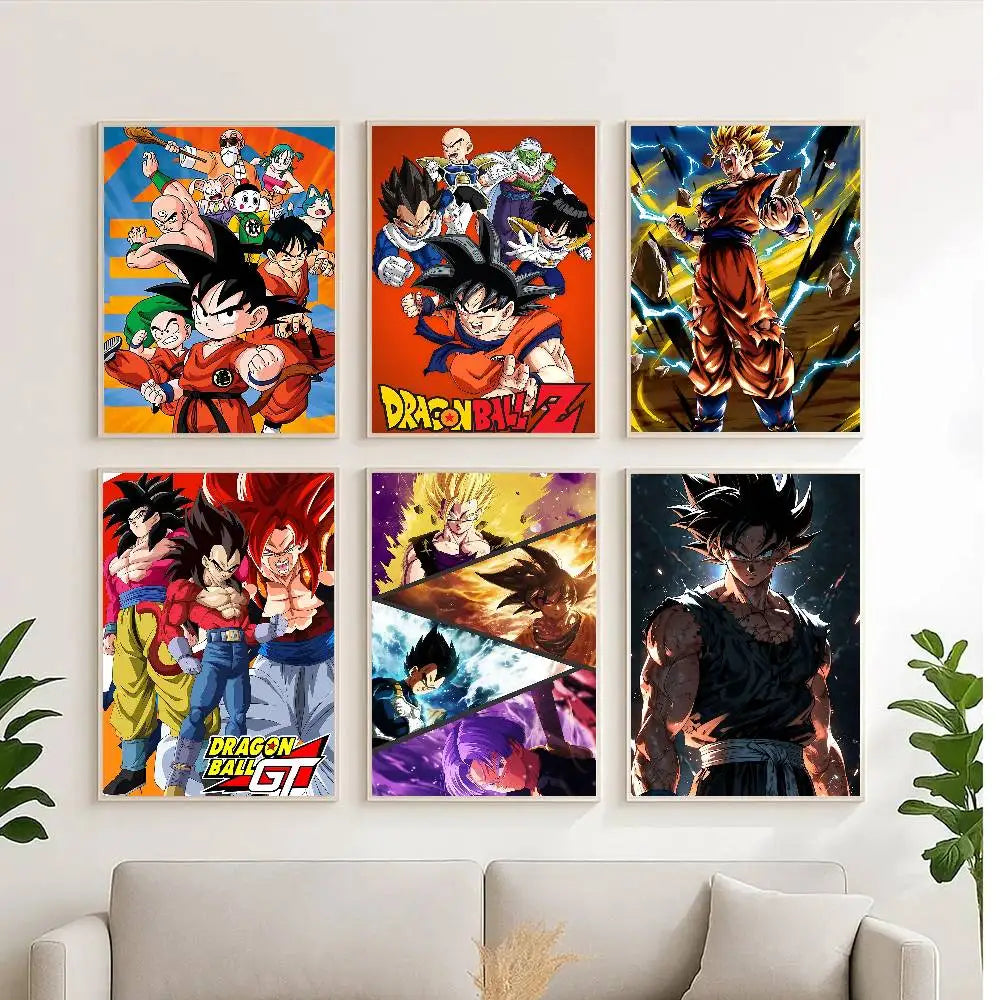 Dragon Ball Anime Canvas Poster – Goku & Vegeta Wall Art