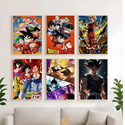 Dragon Ball Anime Canvas Poster – Goku & Vegeta Wall Art
