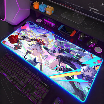 Riccu Edition: XXL RGB Extended Gaming Desk Mat with Custom LED Lighting