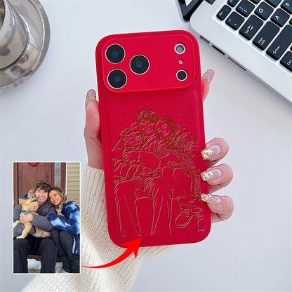 The Engraved Portrait: Custom Line Art Case